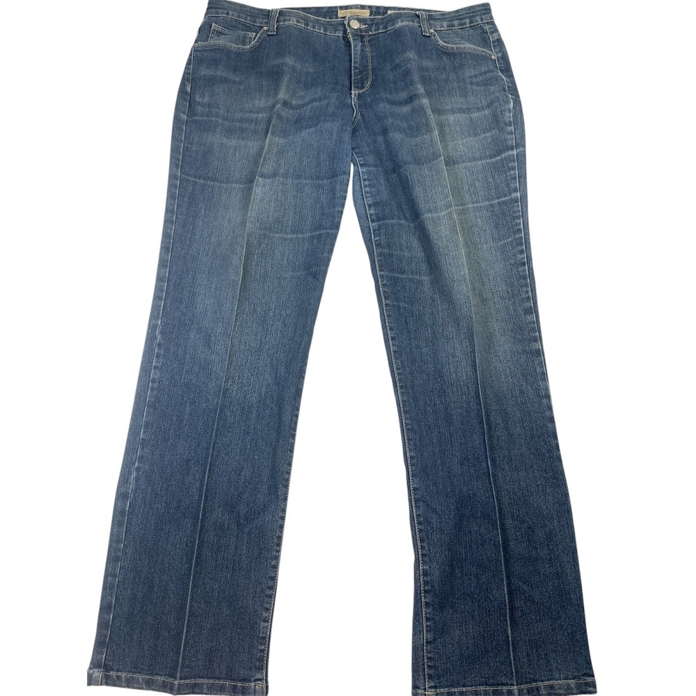 Nine West Vintage America Jeans Women's‎ 16 x 33 Blue Denim Cotton Straight Leg